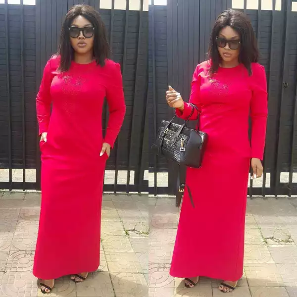 Actress Mercy Aigbe Slays In This Red Gown
